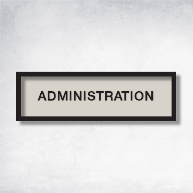 Custom office door signs for corporate suites - Gamma Cubicle Name Plate B, ideal for office environments and wayfinding signage.