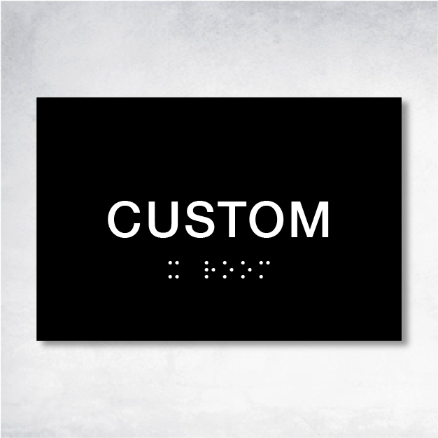 Chi Room ID A 6" x 4" Braille Sign - ADA compliant name plate for door number signs