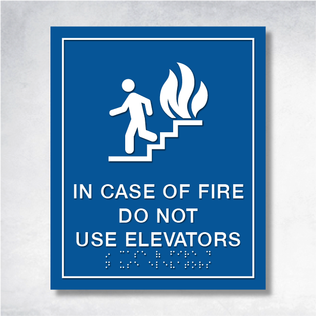 Emergency evacuation exit signs for public safety - Sigma In Case of Fire sign