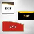 Emergency evacuation signs collections.