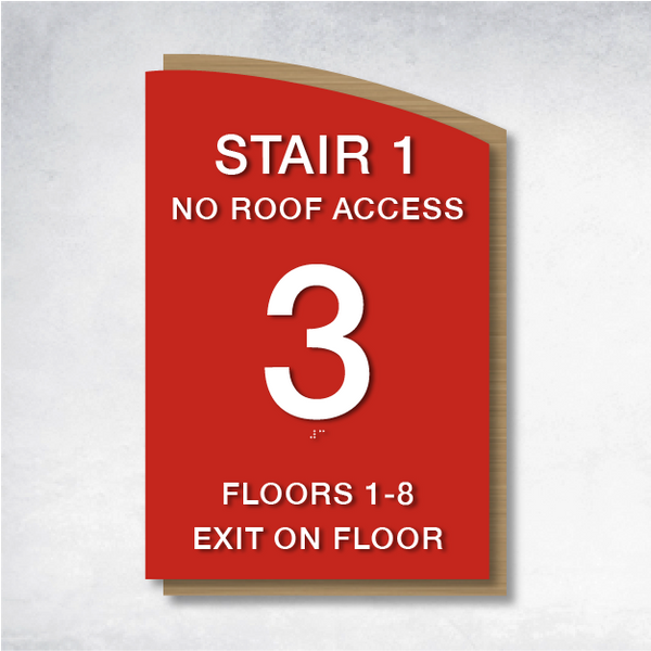 Epsilon - Stairwell Floor Level Sign 12" x 18".