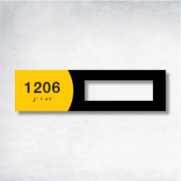 Lambda - Room Number B 11" x 3".