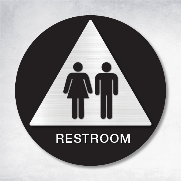 Omni - California Restroom C Unisex 12" x 12".