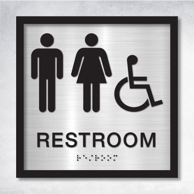 Omni - Restroom ID B 8" x 8".