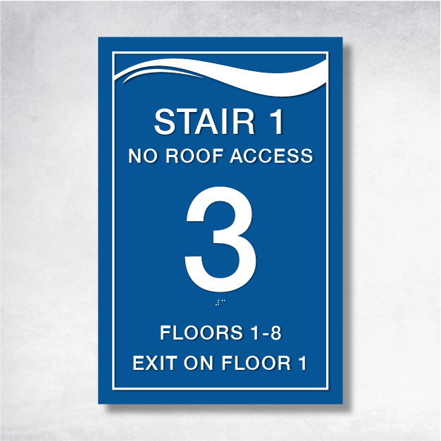 Sigma - Stairwell Floor Level Sign 12" x 18".