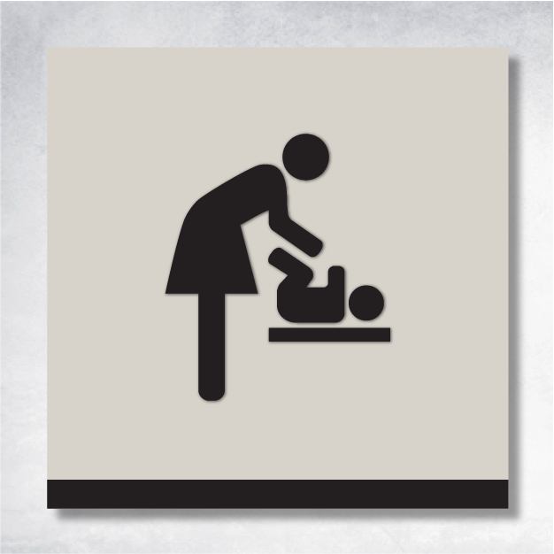 ADA-compliant Gamma Hallway Sign 8" x 8" for accessible door signage