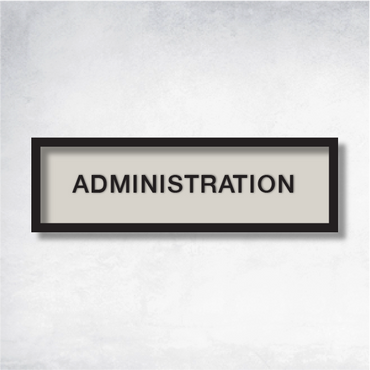 Custom office door signs for corporate suites - Gamma Cubicle Name Plate B, ideal for office environments and wayfinding signage.