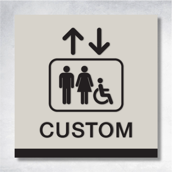 Gamma - Flag Mount | Corridor Sign C 8" x 8".